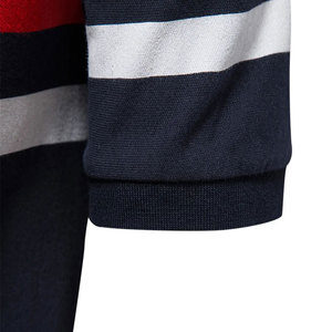 2024เสื้อโปโลผู้ชายแฟชั่นล่าสุดผ้าฝ้ายแขนสั้นพิมพ์ลายสีตัดกัน - Product Image 4