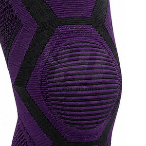 Breathable Sports <b>Accessories</b> For Everyday Training Knee Sleeves Soft Knitted Construction Exercise Knee Sleeves - Product Image 5