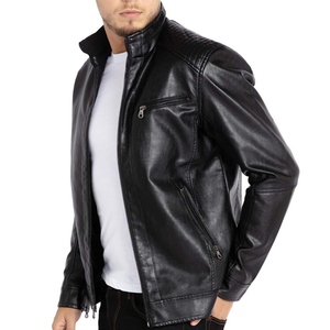 Veste de vélo en cuir d'agneau véritable de haute qualité pour hommes - Product Image 3