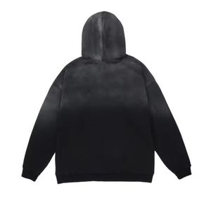 Sudadera con Capucha Vintage para Hombre, Lavado Ácido, Estampado Personalizado, 100% Algodón, Bordada, Diseño Sólido, Corte Regular, para Invierno - Product Image 2