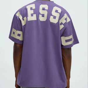 Summer Trendy Wholesale OEM Custom Puff <b>print</b> T-Shirt graphic Short Sleeves Loose O-neck Casual <b>Alphabet</b> - Product Image 1