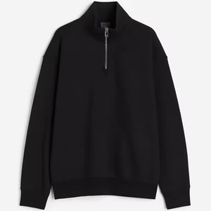 Sweat-shirt personnalisable en coton 100% pour homme, à capuche, demi-zip, en tricot jacquard, style hip-hop, pour l'hiver - Product Image 3