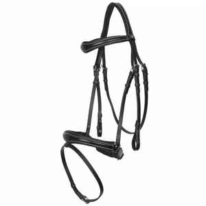 Bride de cheval bling avec bande de front en cristal CHOISISSEZ LA COULEUR ET LA TAILLE DU CHEVAL Bride de front en cristal Deluxe Riding Jumping - Product Image 4