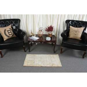 Alfombra turca de lana clásica Beige de 1,6X3,2 pies, diseño de retazos para entrada, sala de estar, dormitorio, pasillo Rectangular, látex en forma de pasillo - Product Image 3