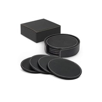 Ensemble de sous-verres en cuir PU, vente en gros, sous-verres en cuir pour ustensiles de cuisine et restaurants promotionnels et de taille personnalisée