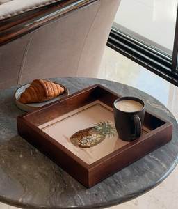 Plateau de service en bois écoresponsable fait main, dernier design, imprimé émail, style rustique, pour snacks, charcuterie, décoration intérieure – Le meilleur - Product Image 1