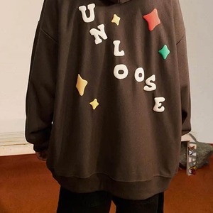 เสื้อฮู้ดสวมหัวโอเวอร์ไซส์ผลิตเสื้อฮู้ดพิมพ์ลายพัฟฟ์ไหล่ตกหนัก - Product Image 6