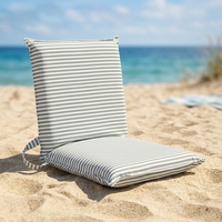 Fauteuil inclinable portable moderne de qualité supérieure, chaise de plage pliable avec coussin, siège inclinable confortable pour le camping en plein air, mobilier d'extérieur