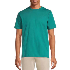 T-shirt uni gris à manches courtes, vêtement décontracté, logo personnalisé au choix du client, fabrication directe en usine par HSI - Product Image 1