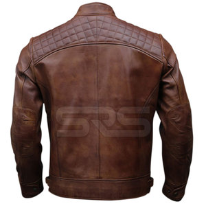 La chaqueta de moto de Cuero 100% más vendida para hombre, chaqueta de invierno transpirable con diseño personalizado - Product Image 4
