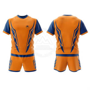 ชุดเครื่องแบบรักบี้แห้งเร็วผลิตจากโรงงานชุดฟุตบอลแบบระบายอากาศได้มีเอกลักษณ์พิมพ์โลโก้ได้ตามต้องการ - Product Image 3