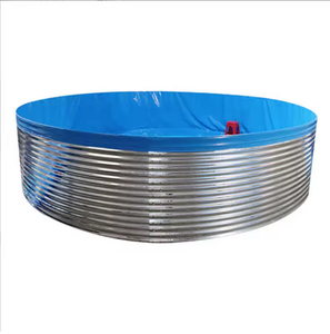 Estanque Redondo de Acero Galvanizado de Alta Calidad de 7 m de Diámetro para Piscicultura con Revestimiento de PVC - Product Image 1