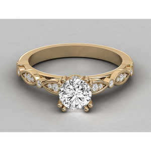 Bague solitaire en or 18 carats pour femmes avec diamant de laboratoire - Product Image 2