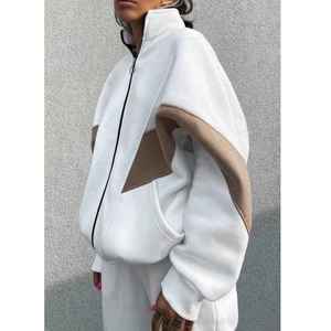 Wholesale 2026 Spring Collection Custom for Puff Print Graphic Full Zip <b>Hoodie</b> Casual Oversize Zipper Hooded Jacket for Women - Product Image 5