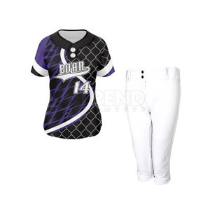 Fabricant vente en gros uniforme de baseball et de softball pour jeunes du secondaire personnalisé ensemble de pantalons de sport avec maillots - Product Image 4