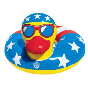 Premium Patriotic Animal <b>Inflatable</b> <b>Pool</b> Float Red White Blue Swim Ring <b>for</b> Adults <b>Pool</b> Beach Lake Summer Party Water Toy - Product Image 1