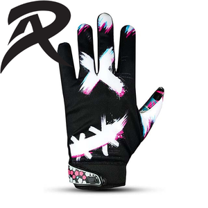 High Quality 2-Tone Silicon American <b>Football</b> Receiver Gloves Professional Sports Gear With Breathable Material For All Players - Product Image 5