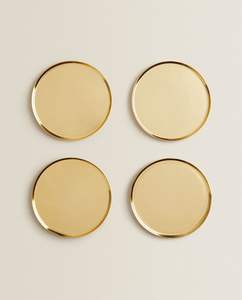 Posavasos de Latón Novedad 2025, Platos para Servir Café, Té y Leche, Multiusos, Decoración de Mesa para Hotel, Restaurante y Cocina - Product Image 1