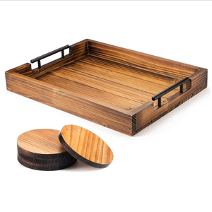 Wooden <b>Tray</b> for <b>Breakfast</b> Serving Home Decor Restaurant Hotel Manufacturer and Supplier From India by saniya handicraft - Product Image 1