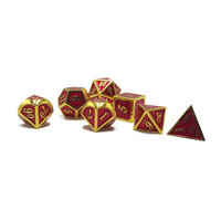 Set Dadu Logam Paduan Seng DND Dadu RPG Polihedral untuk Permainan Papan Dungeons & Dragons