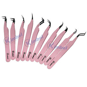 Pinzas de manicura de acero inoxidable de alta calidad personalizadas, puntas puntiagudas curvas, herramienta de belleza antiestática de precisión, 12cm personalizada - Product Image 5