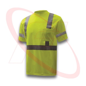 Venta al por mayor seguridad reflectante hombres camiseta alta visibilidad reflectante hombres camiseta Reflector camiseta tráfico seguridad ropa - Product Image 1