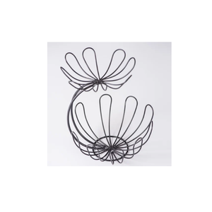 Luxueux panier de fruits en métal de fer à 2 niveaux Solution de stockage en gros de haute qualité au meilleur prix - Product Image 3