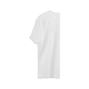 Camiseta Larga de Manga Media con Cuello Redondo para Mujer, Talla Grande, 100% Algodón Orgánico, Transpirable, Ecológica, Informal, Color Blanco - Product Image 6