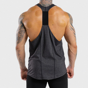 Marque de distributeur personnalisée Débardeur d'entraînement sans manches pour homme Haut de fitness en coton surdimensionné avec découpe - Product Image 5