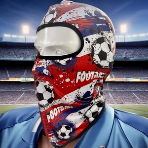 Masque de cyclisme personnalisé avec logo, masque facial respirant en polyester, soie glacée imperméable, spandex, masque de moto, livraison DDP - Product Image 1