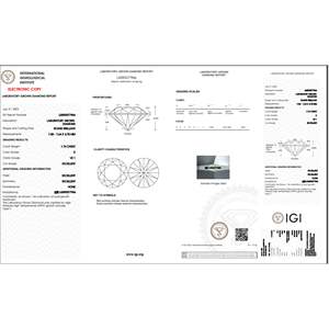 Diamante cultivado en laboratorio corte brillante redondo de 1,74 quilates IGI certificado D Color VS1 Clarity Lab-Stone - Product Image 5