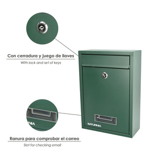 Buzón Cuadrado Verde 26x9x31 (H) cm. - Product Image 3