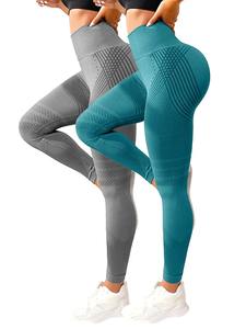 Mallas personalizadas para mujer, pantalones de yoga de cintura alta, ropa deportiva para gimnasio, Medias sin costuras, ropa deportiva directa de fábrica al por mayor OEM - Product Image 4