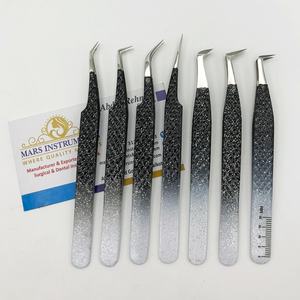 Outils de cils de Volume individuel de poignée de diamant professionnelle pince à épiler d'extension de cils en acier inoxydable pointe de fibre durable pointue - Product Image 5