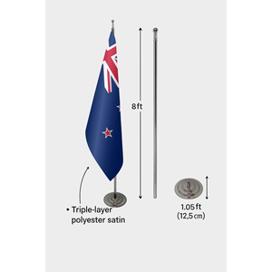 Bandera Oficial de Nueva Zelanda para Interiores, Logotipo Personalizado, Impresión Digital, 3x5 pies, Nailon y Seda, Asta de Aluminio para Uso Automotriz - Product Image 5