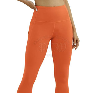 Custom Logo Women <b>Knitted</b> <b>Leggings</b> High Waist Eco-Friendly Lightweight Simple Performance Stretch Quick Dry Workout Gym Running - Product Image 4