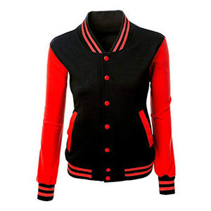 Femmes Letterman en peau de mouton Varsity Vestes Nouveau Design Femmes Col Montant Veste Tendance Logo Brodé Femmes Vestes - Product Image 1