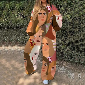 Nuova Tuta da Donna Primaverile 2026, Stile Europeo e Americano, Tendenza Streetwear, Casual, Ampia, con Stampa - Product Image 3