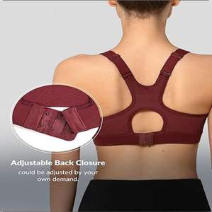 Haute qualité unisexe haute pour soutien-gorge de sport bretelles réglables doublure en Spandex rembourré respirant écologique entraînement de course - Product Image 4