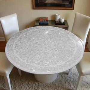 Table basse en marbre blanc incrusté, art floral, incrustation de nacre, table de salon pour le salon et le couloir, meubles décoratifs - Product Image 3