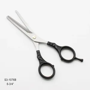 Tijeras de adelgazamiento de peluquero con reposapiés para dedos dobles, tijeras con logotipo personalizado de acero inoxidable para salón de afeitar para profesionales y principiantes - Product Image 4