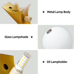 <b>Wall</b> Lamp Modern Nordic Glass Ball Postmodern Simple Decorative <b>Wall</b> <b>Light</b> for Home Bedroom Bedside Staircase Porch Bathroom - Product Image 2