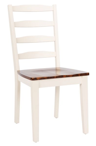 White and Natural wood Chair
