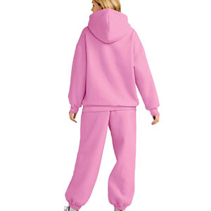 Conjunto Deportivo de 2 Piezas para Mujer, Talla Grande, Sudadera con Capucha Transpirable y Pantalones, Ropa Deportiva Informal para Fitness, Venta al Por Mayor - Product Image 4