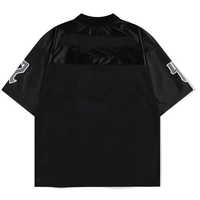 Uniforme de football américain surdimensionné à manches courtes pour hommes, maillot en maille respirante, vente en gros