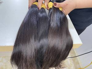 Échantillon gratuit de cheveux humains vierges vietnamiens de qualité Remy, lots en vrac, double trame à la machine pour femmes noires - Product Image 3