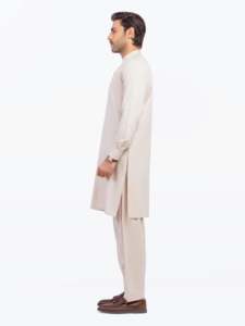Salwar Kameez élégant pour hommes pakistanais, tenue traditionnelle ethnique musulmane décontractée pour mariage, fête de l'Aïd et usage quotidien - Product Image 4