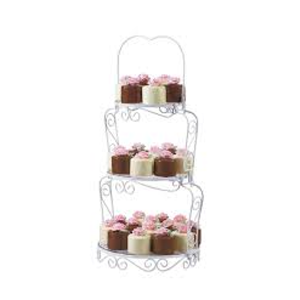 Soporte de pastel de forma redonda de acero inoxidable de metal para cumpleaños decorativo hecho de metal puro disponible al por mayor - Product Image 3