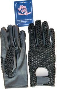 Último diseño QHP, guantes para montar a caballo para hombre, protección de invierno, cuero Digital y estilo veraniego, empuñaduras de algodón, Color negro - Product Image 5