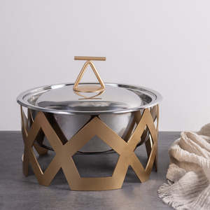 Casserole Hotpot en métal noir de haute qualité luxe minimaliste meilleur Pot de table usage domestique casserole chauffe-aliments Buffet Serveware - Product Image 5